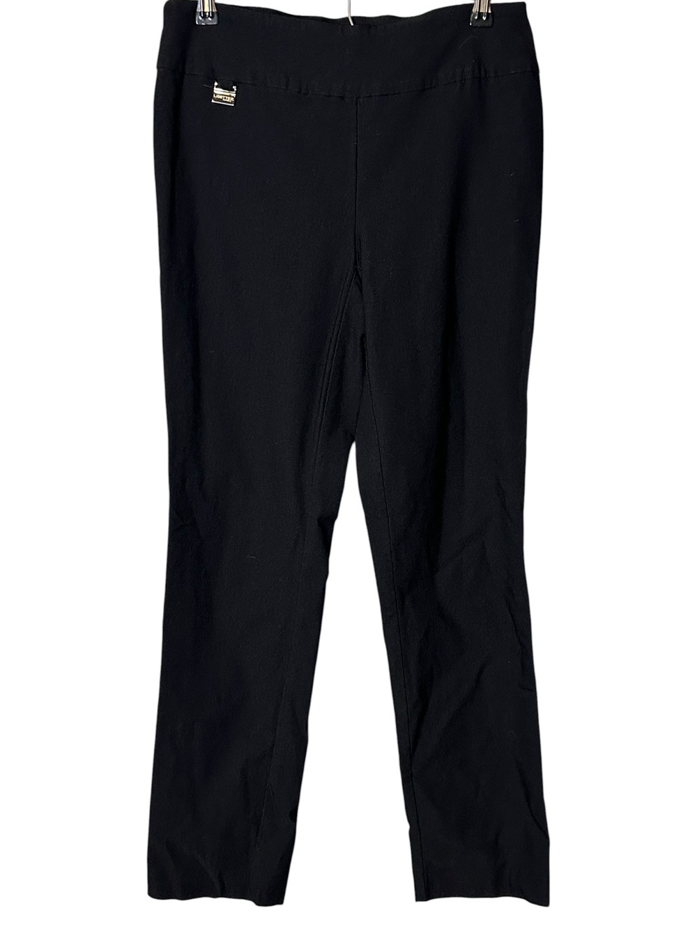 Lisette L Montreal Black Pull On ClassicSlim Ankle Pants Career Minimalist #801